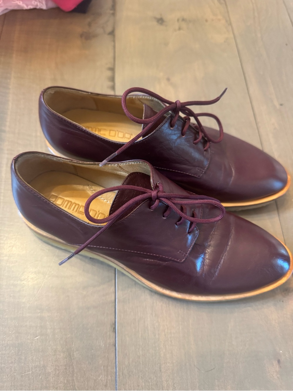 Pomme D’Or Women’s Bordeaux Oxford Maroon Estimated 7 37 Italian Luxury
